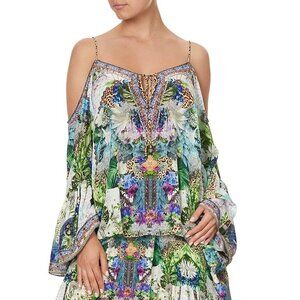 Camilla Moon Garden Drop Shoulder Top Size Small b111